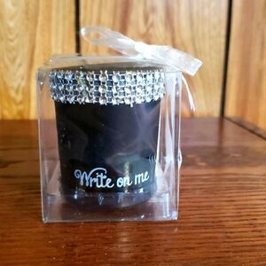 Black Candle Holder you Write On